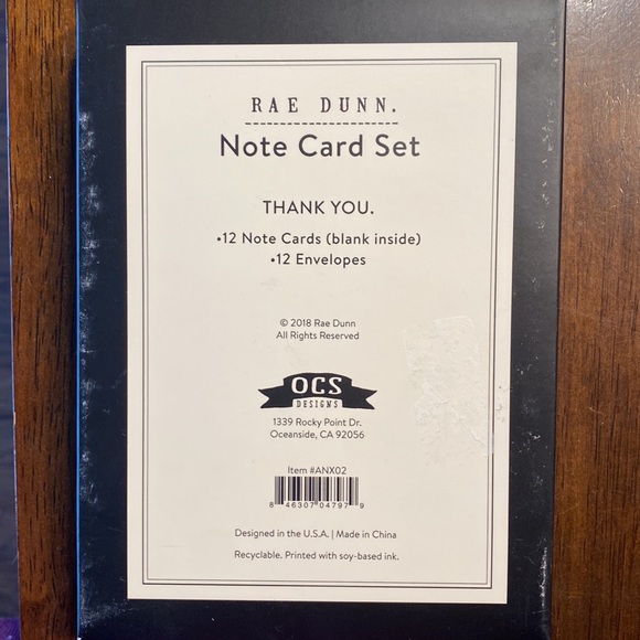 NIB Rae Dunn THANK YOU Note Card Set - Picture 5 of 5